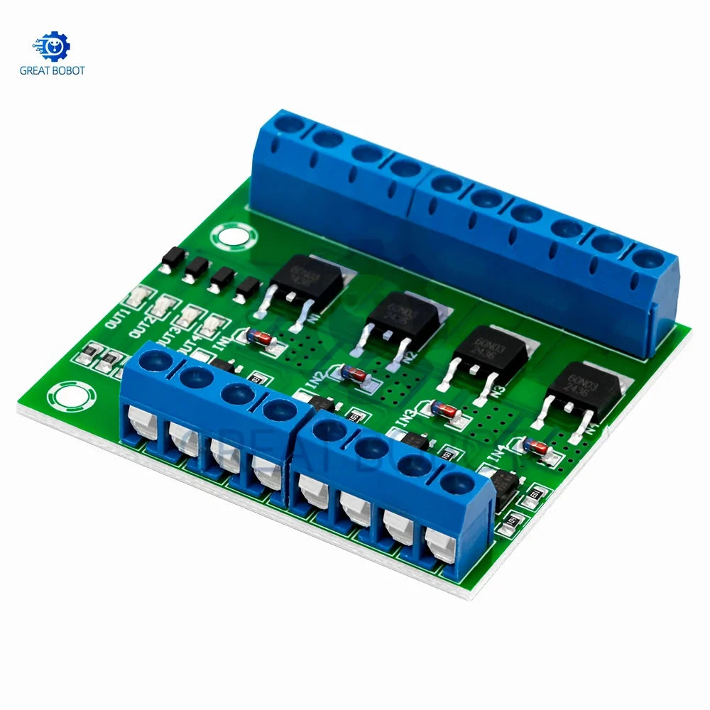 4-Channel MOSFET PWM Switch Controller Board DC 5V–27V