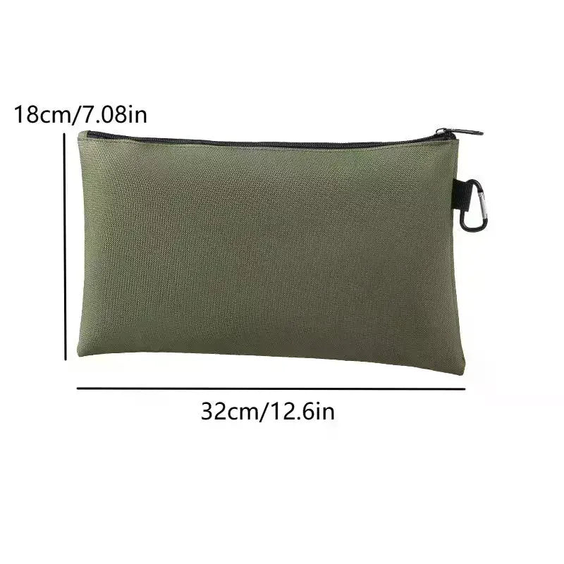 Multipurpose Tool Pouch Bag with Zipper & Carabiner