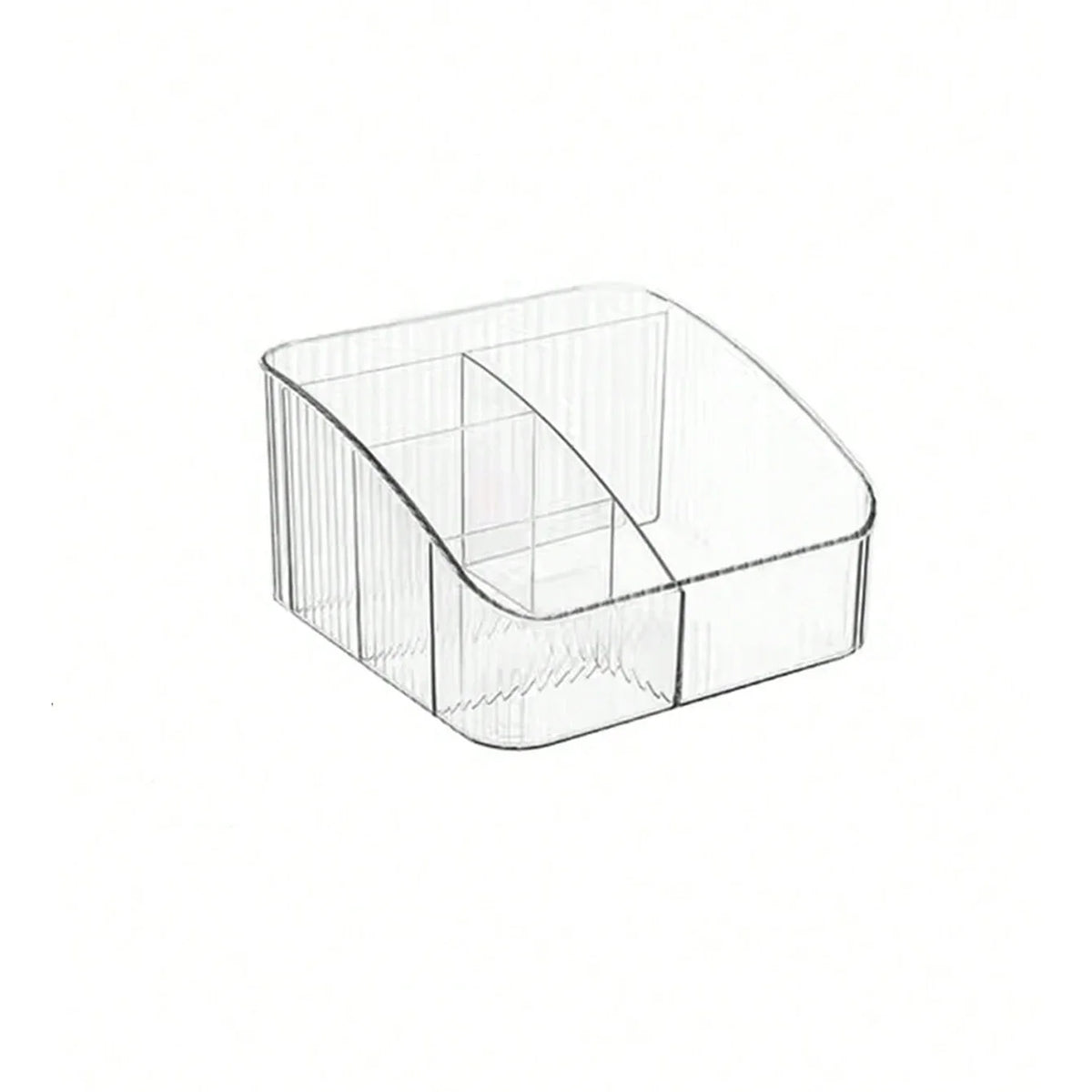 Desktop Five Grid Storage Box Transparent Trapezoidal Acrylic