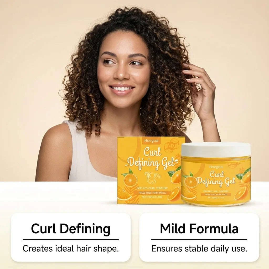 Hoegoa Curl Shaping Gel – Anti-Frizz Hair Wax & Styling Cream
