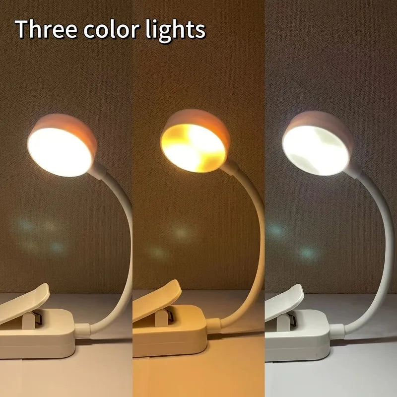 USB Charging Adjustable Reading Light 3 Modes Eye Protection LED