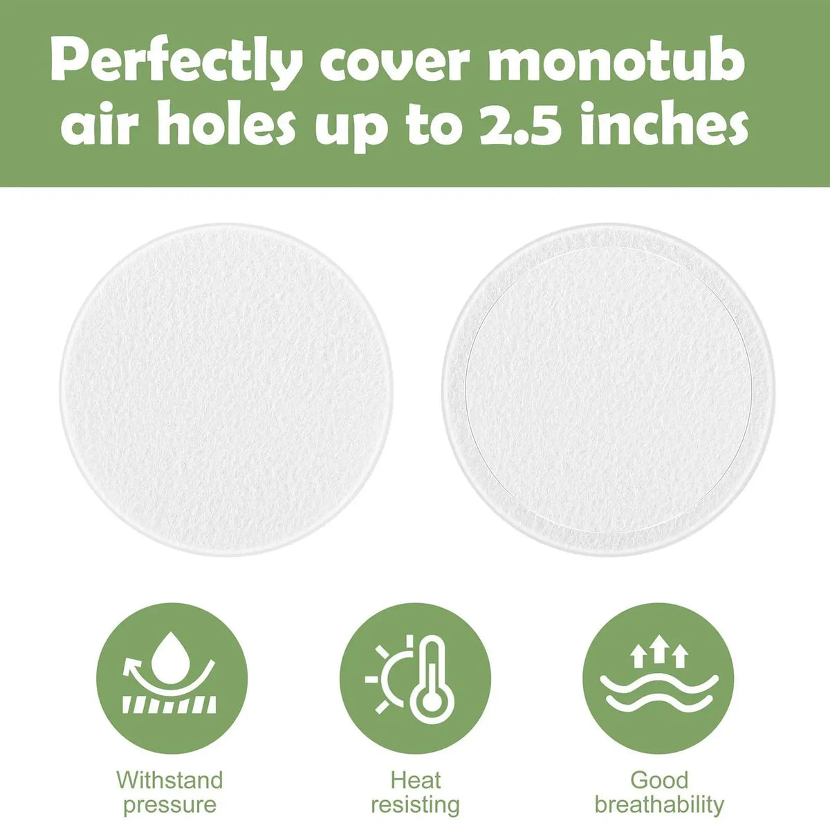 Mushroom Filter Discs 24-Pack – Moisture Preservation Pads