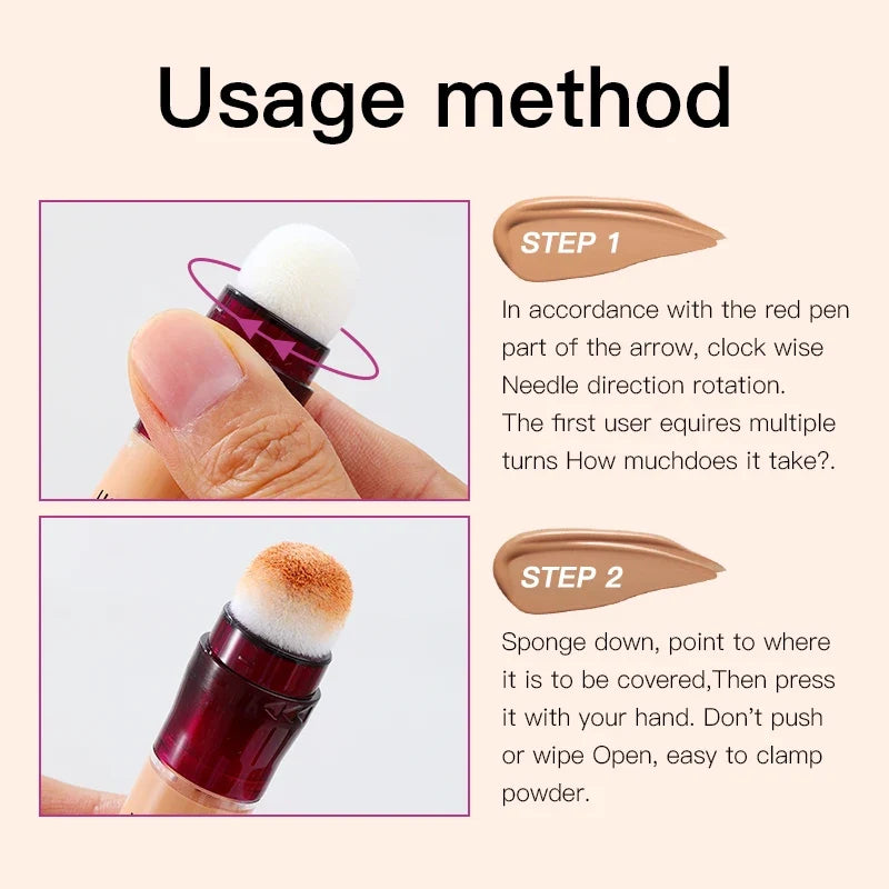 USHAS Sponge Tip Liquid Concealer – Long-Lasting, All Skin Types