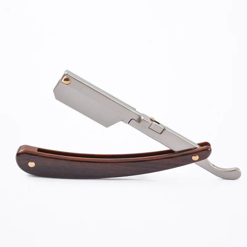 Men's Stainless Steel Folding Straight Razor Holder | Shaver