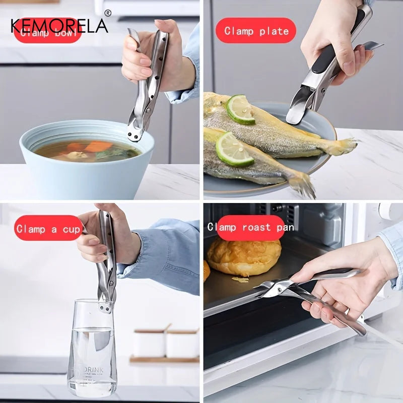Stainless Steel Bowl Gripper Clip – Anti-Scald Kitchen Tool