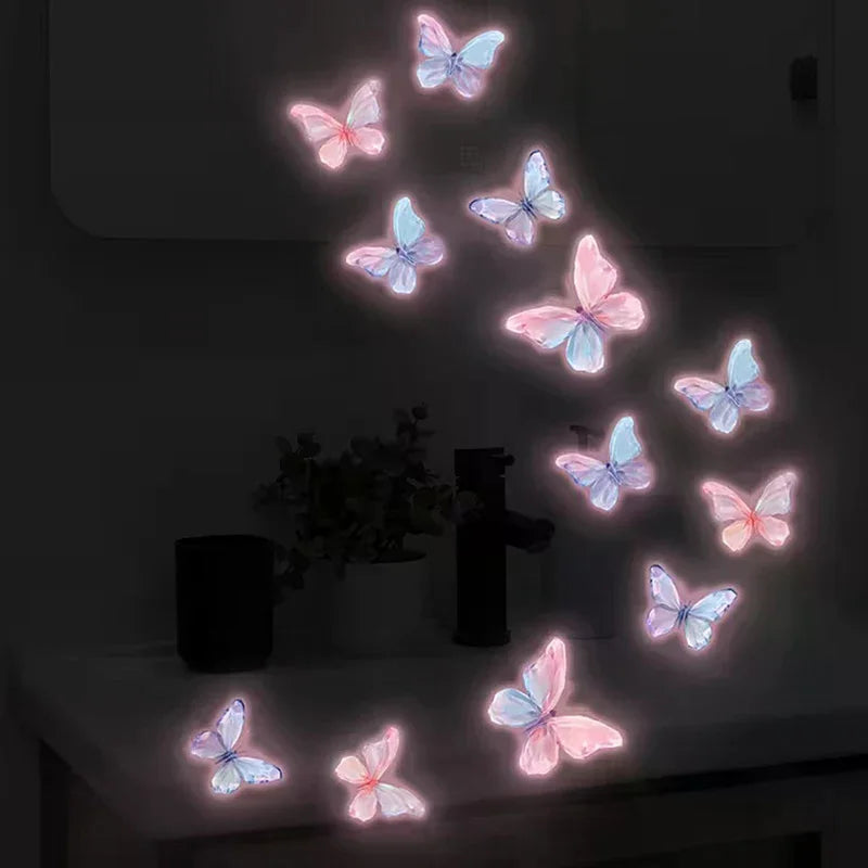 Glow-in-the-Dark Butterfly Mandala Wall Stickers | PVC Decals