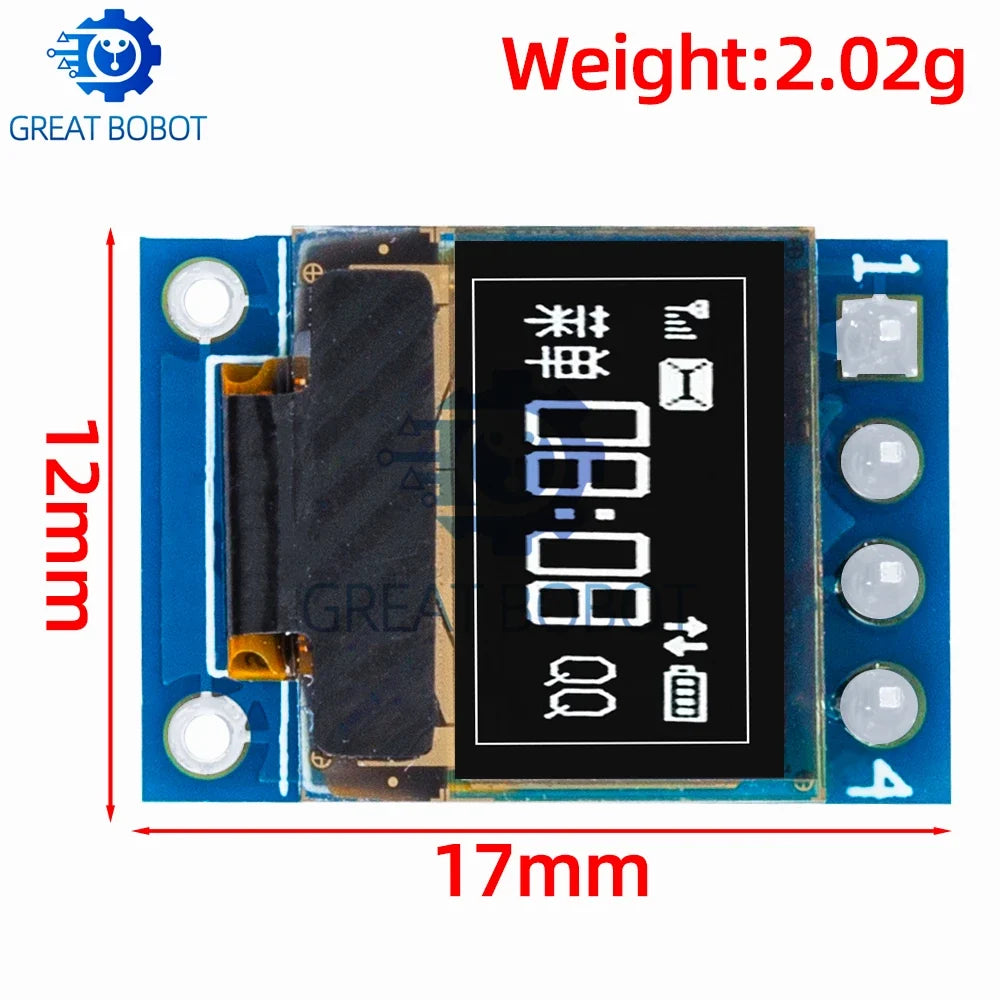 0.42" White OLED Display 72x40 I2C SPI SSD1306 for Arduino