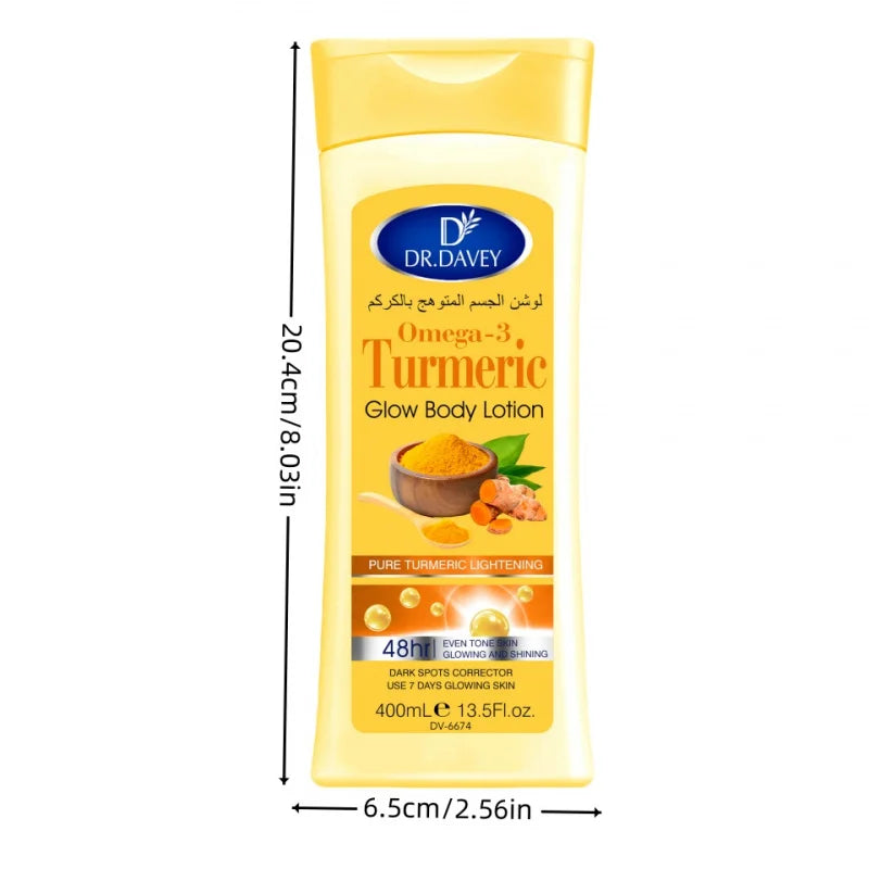 DR.DAVEY Turmeric Body Lotion 400ml – Moisturizing Non-Greasy
