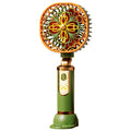 Vintage Floral Handheld Mini Fan – USB Rechargeable, 3 Speeds