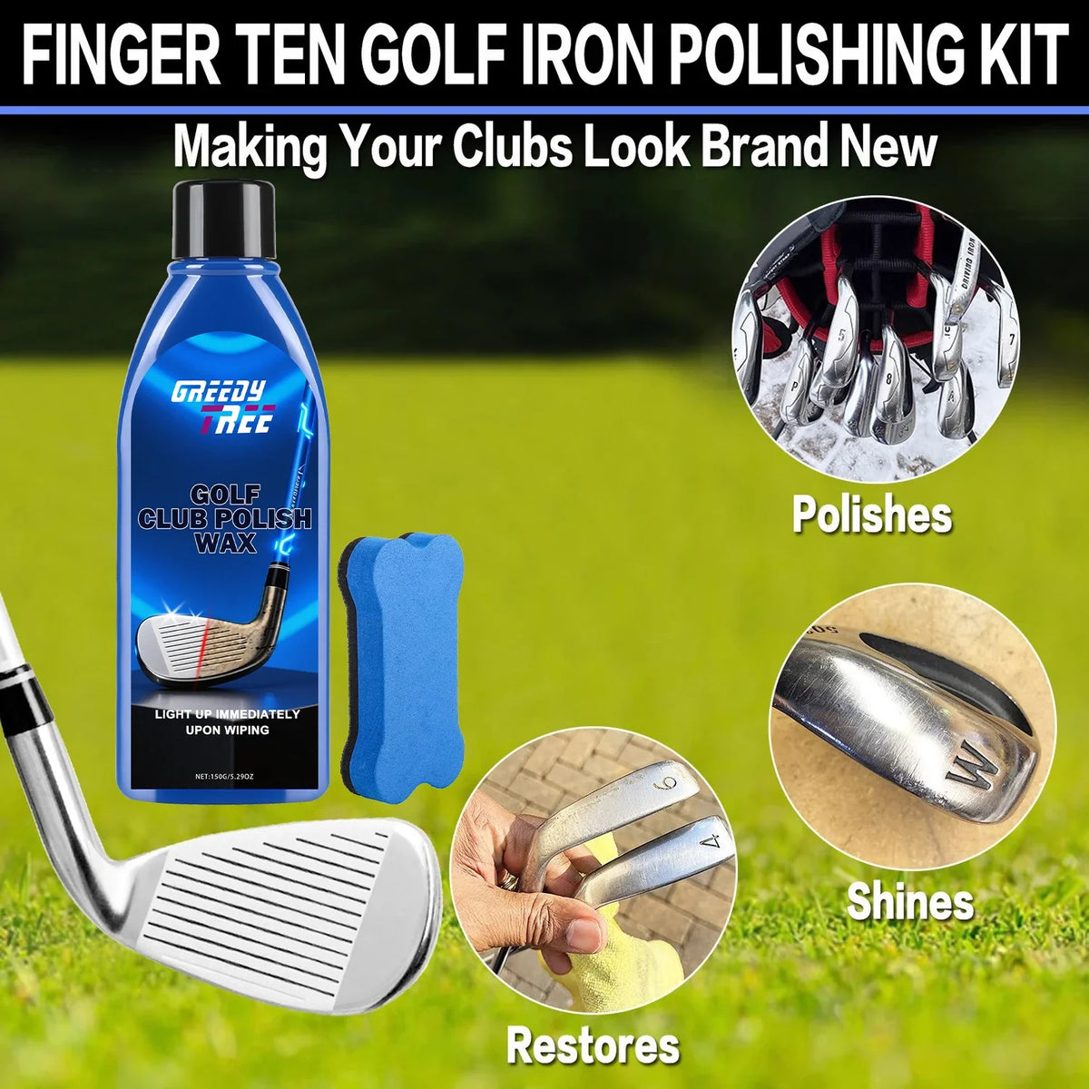 Golf Club Polishing Wax – Scratch & Oxidation Remover | Mirror Shine