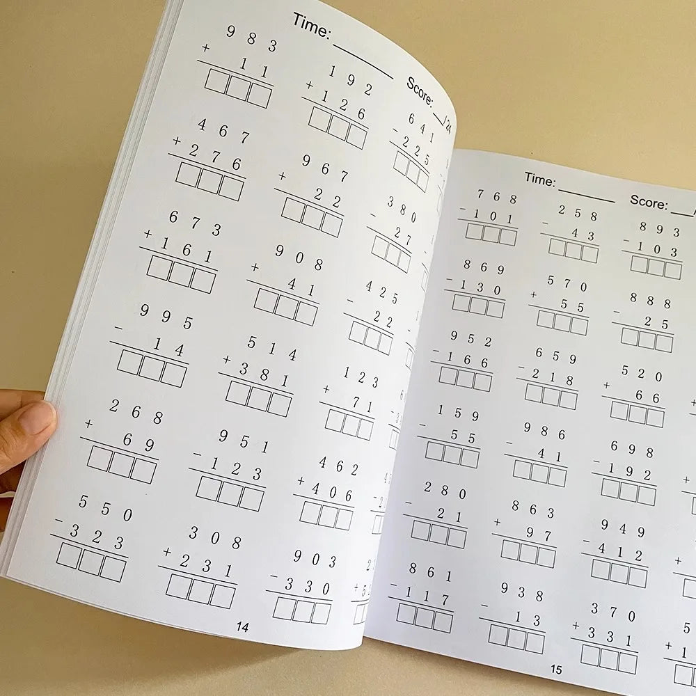 Addition Subtraction Within 1000 Maths Workbook Primary School