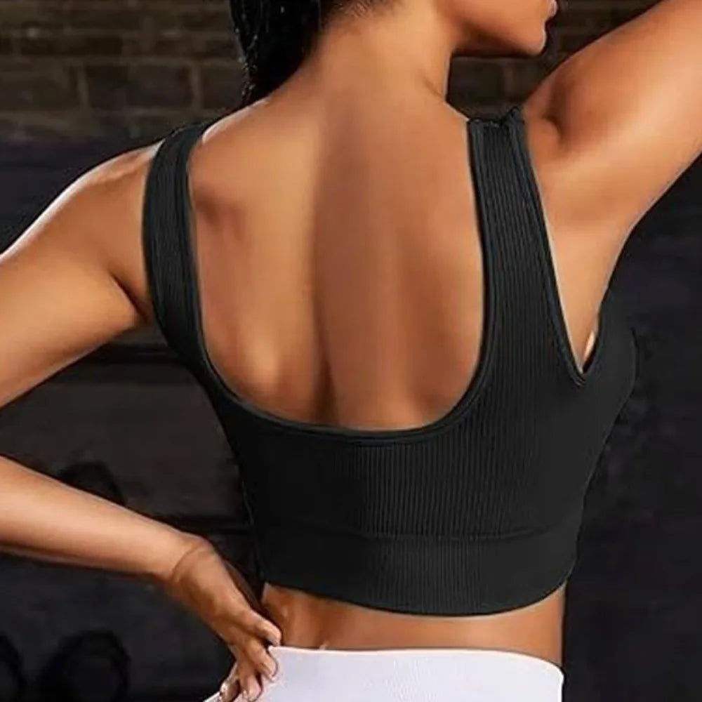 Seamless Sports Bra – Breathable Moisture-Wicking Yoga Bra