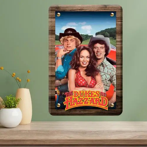 Dukes of Hazzard Metal Sign – Retro TV Show Poster Wall Art