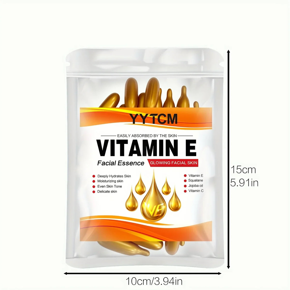 Vitamin E Capsule Essence – Squalane & Vitamin C | 30 Caps