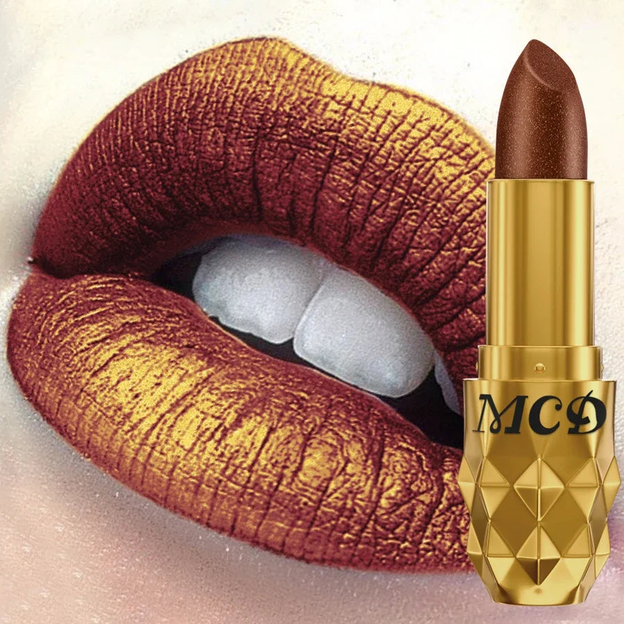 MCD 5-Color Glitter Pearlescent Lipstick Set – Long-Lasting Lip Tint