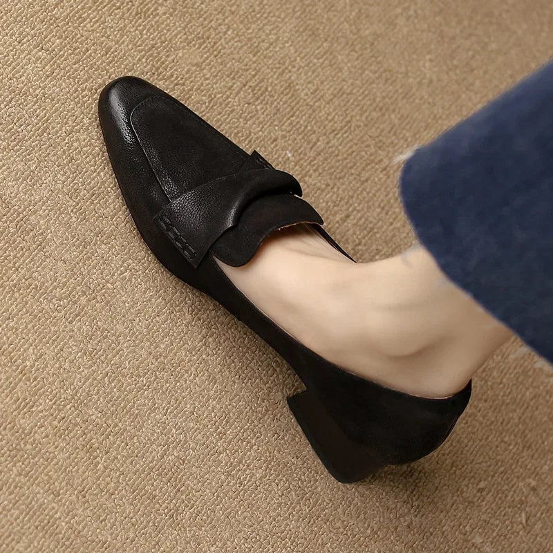 Women's Pointed Toe Square Heel Pumps – Slip-On Work Shoes