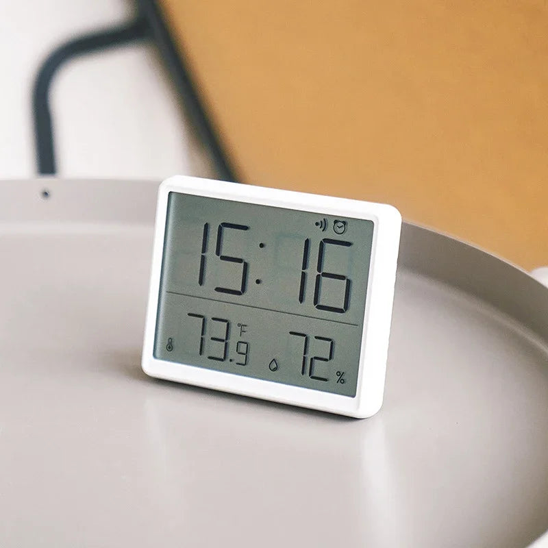 Ultra Thin Digital Alarm Clock LCD | Temp & Humidity Display