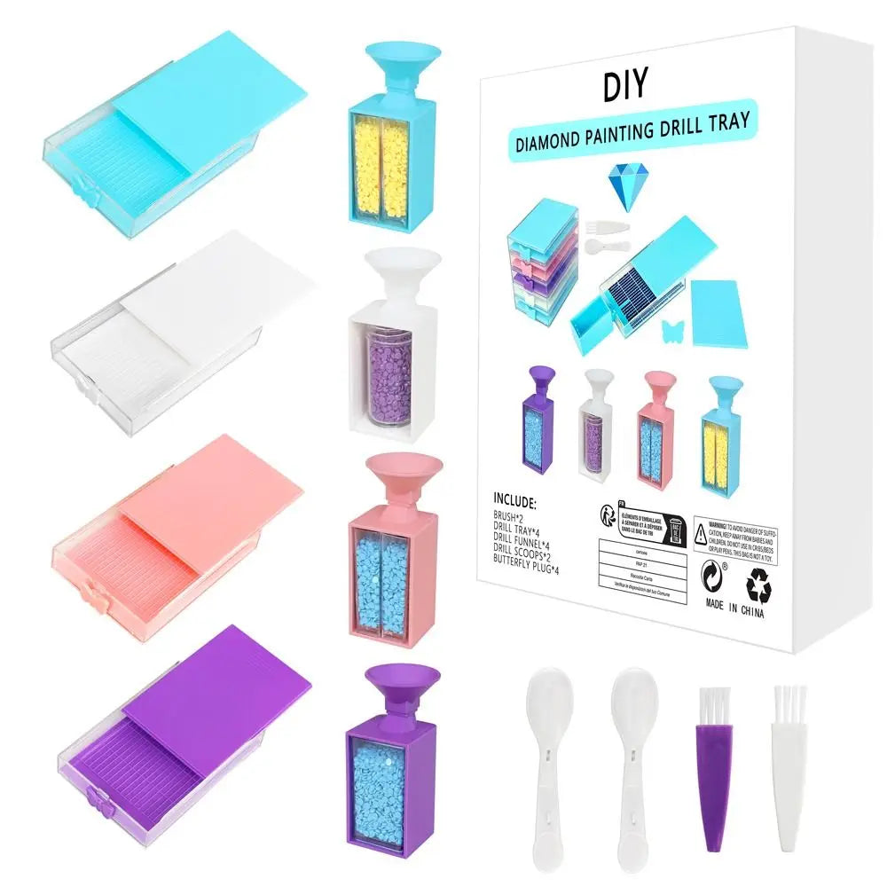 Practical Diamond Painting Drills Funnel Upgrade Storage Container