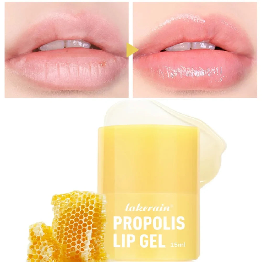 Honey Propolis Lip Butter Gel | 12HR Overnight Hydrating Lip Mask