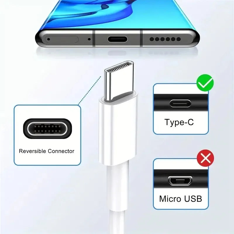 120W 6A USB-C Fast Charging Cable | 3/5/10 Pack Android