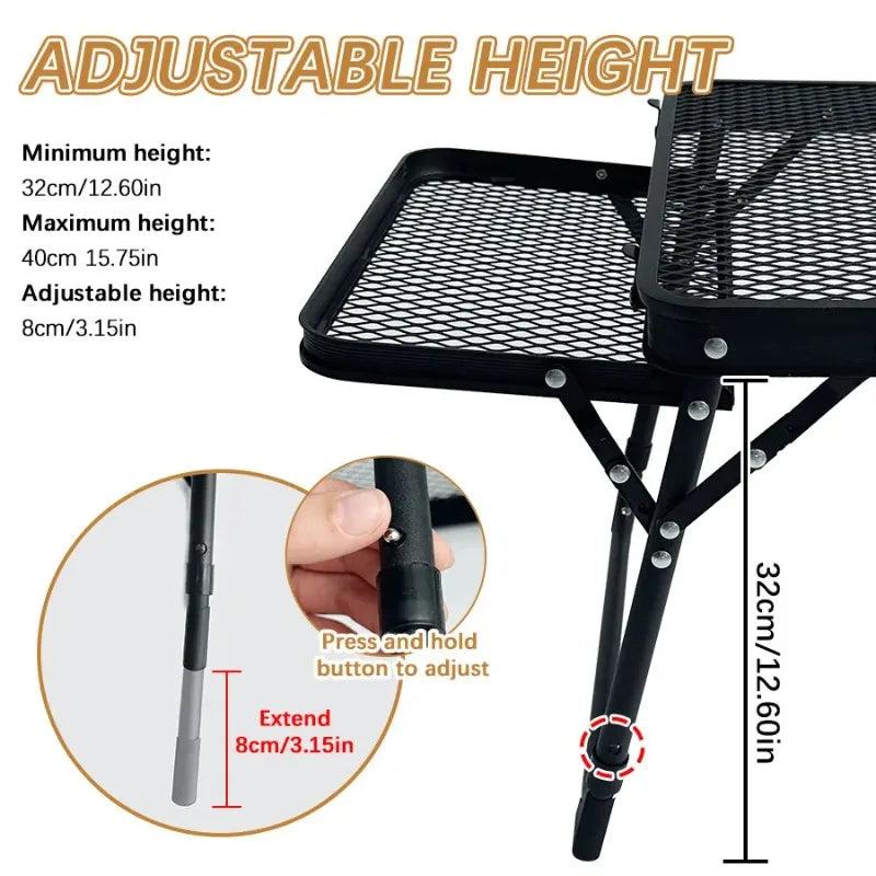Portable Folding Camping Table – Low Outdoor BBQ Dining Table