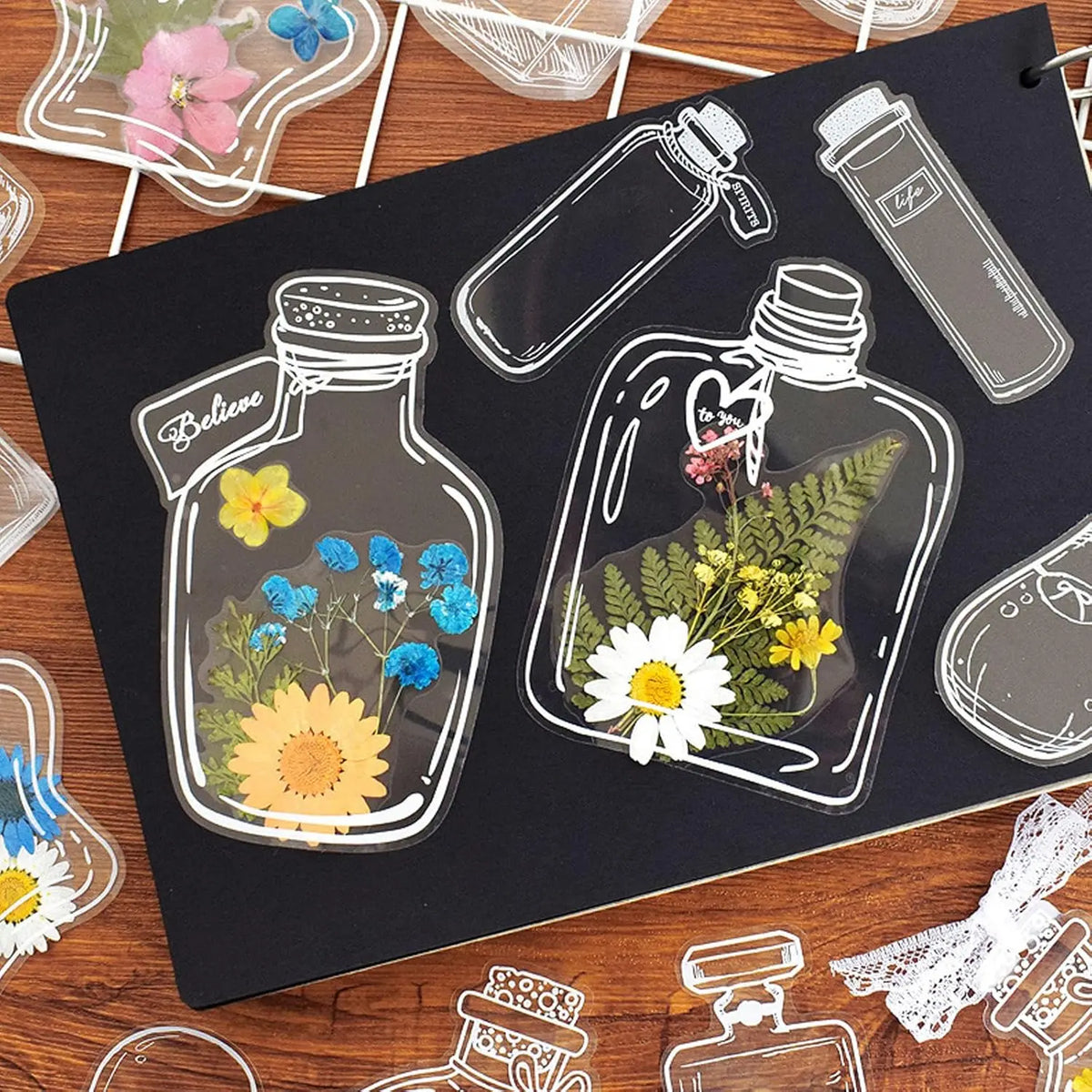 DIY Pressed Flower Bookmark Kit – Clear Transparent Handmade