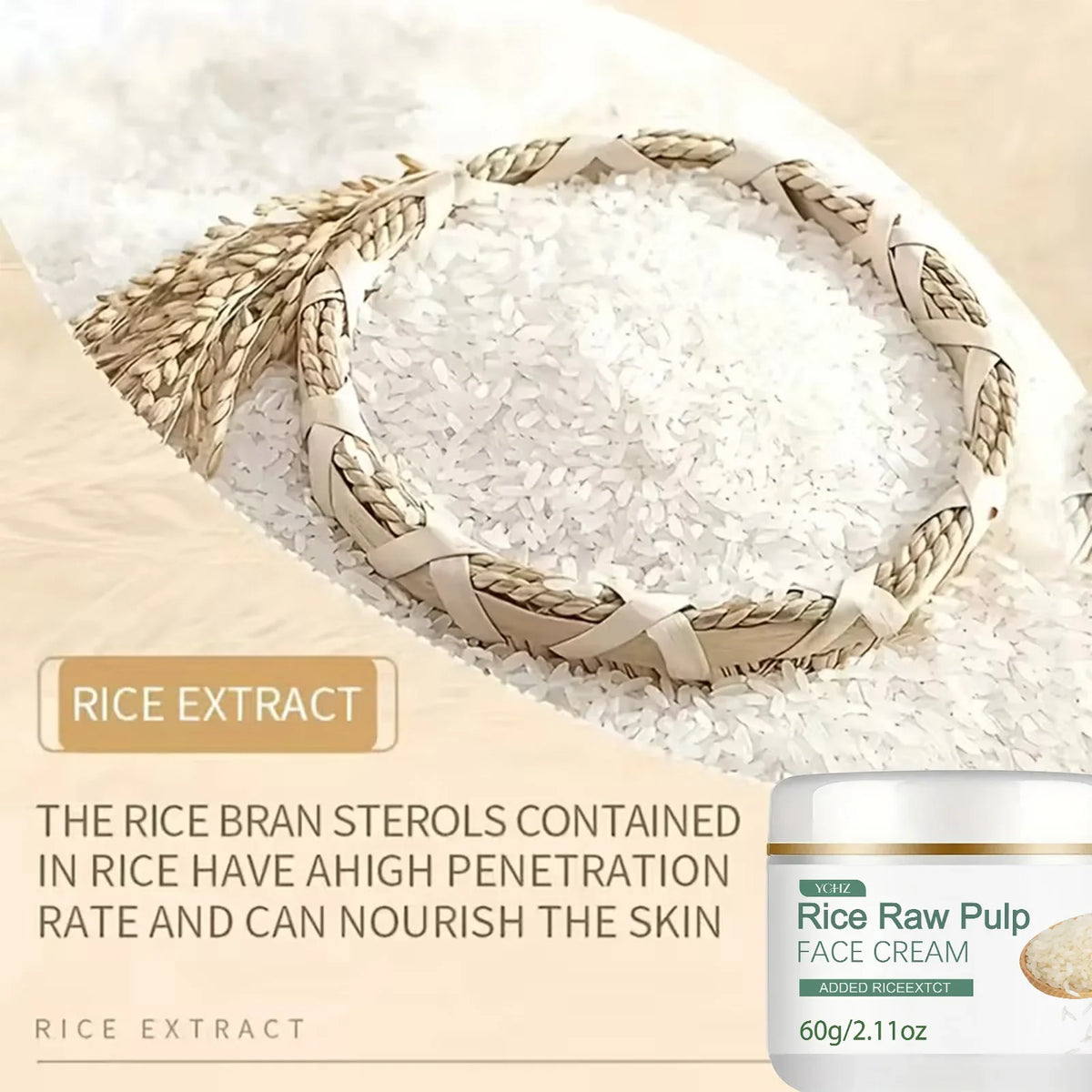 Rice Extract & Hyaluronic Acid Moisturizing Cream 60g