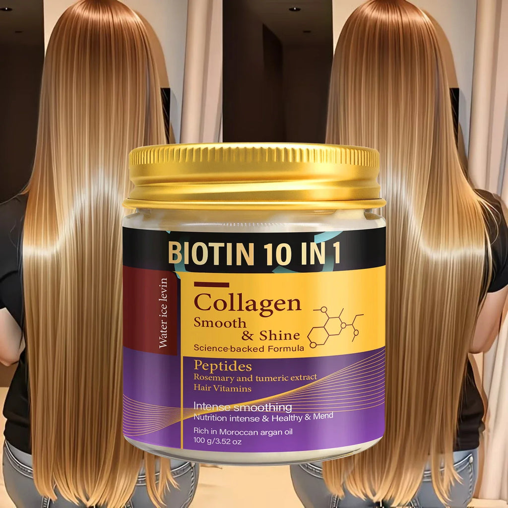 Collagen & Keratin Hair Mask – Biotin 10-in-1 Formula