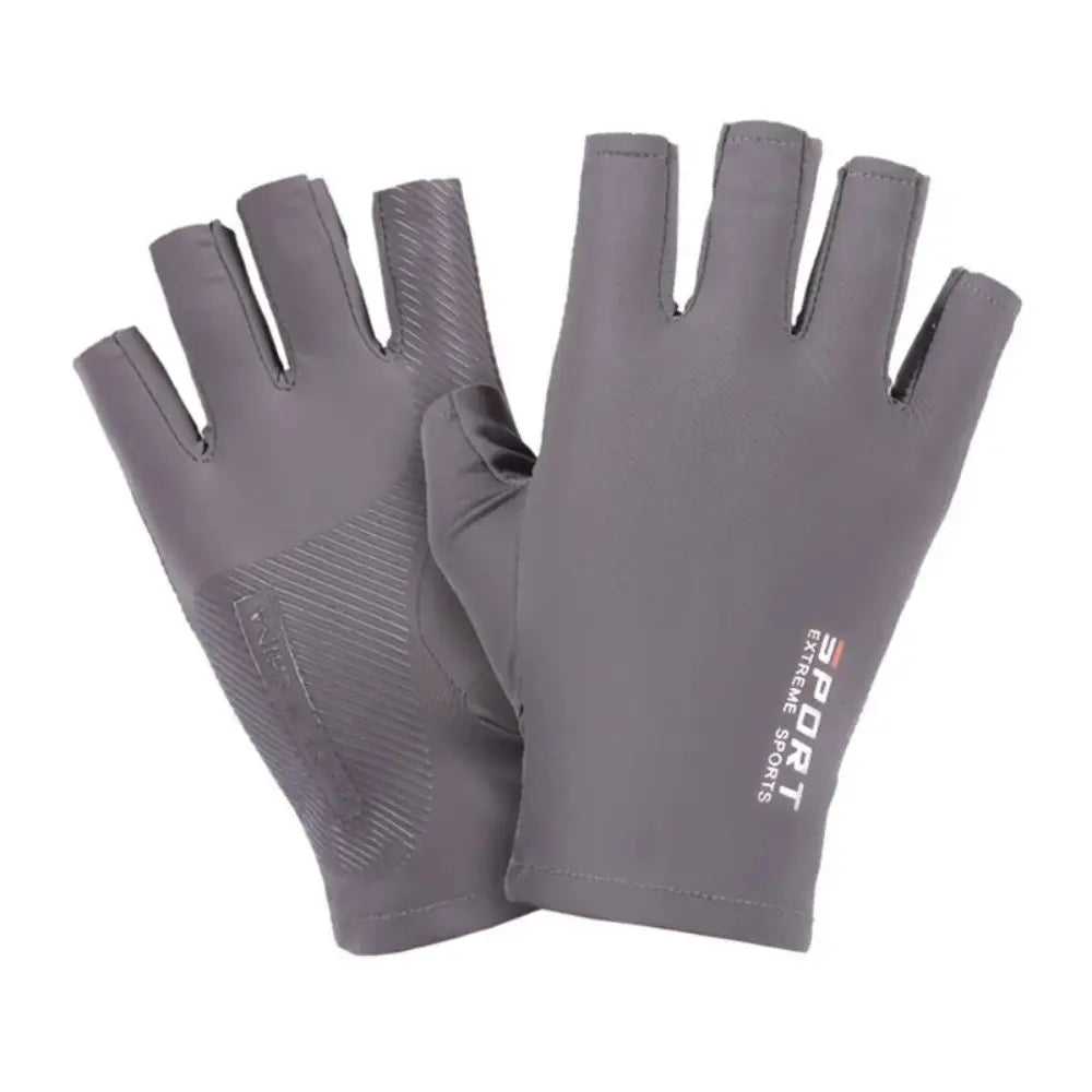 Ice Silk Half-Finger Cycling Gloves – Unisex Sports Gloves