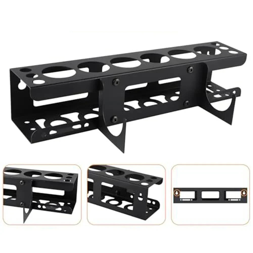 Wall-Mounted Caulking Tube Holder – 6-Slot Steel Storage Rack