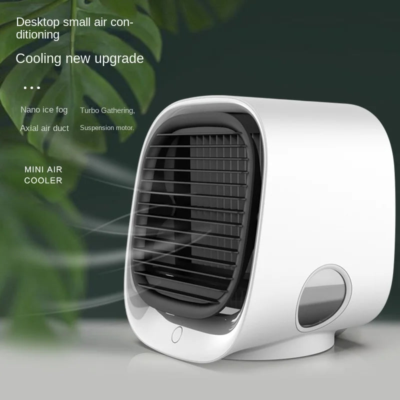 Portable USB Desktop Air Cooler Fan with Humidifier – 3 Speed