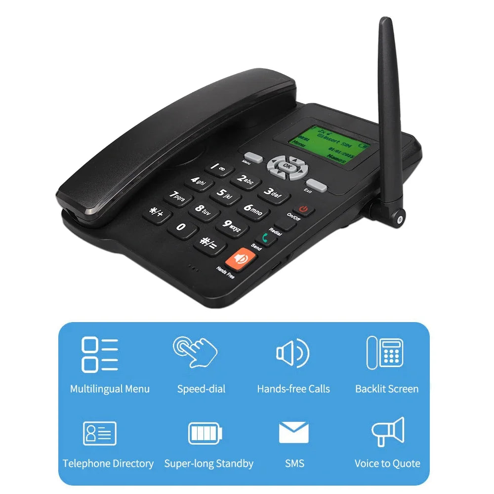 Cordless Phone Desktop Telephone Support GSM 850 900 1800 1900MHZ