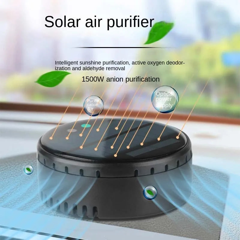 Solar Car Air Purifier | Negative Ion & Carbon Filter
