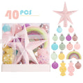 40-Piece Macaron Christmas Ball Ornaments | Pastel Tree Decor