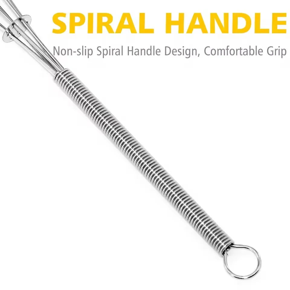 Mini Stainless Steel Manual Egg Whisk – Wire Kitchen Beater