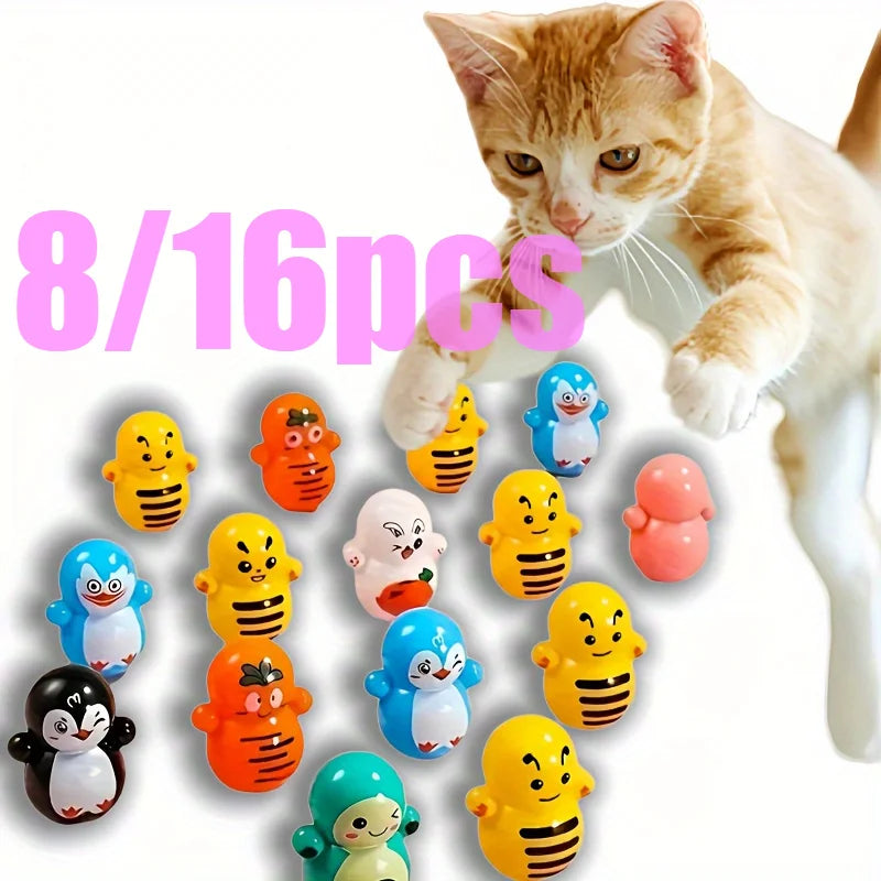 8 Cat Rolling Toys Diverse Styles Interactive Play Exercise Equipment