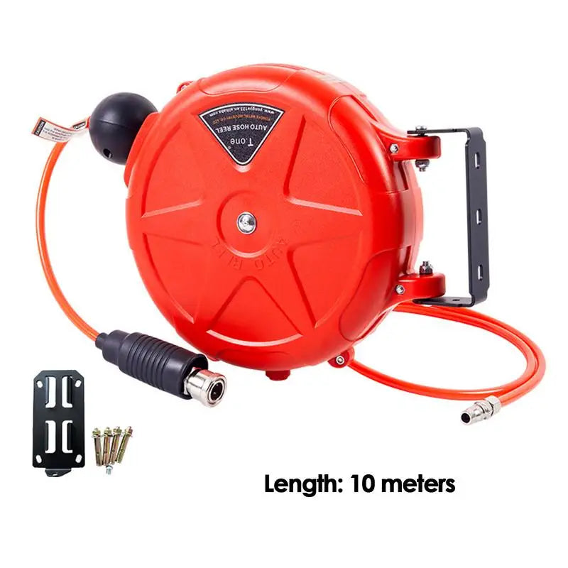 Air Hose Reel 10m Automatic Rewind Commercial Wall Mounted Swivel