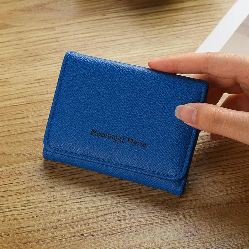 3-Fold PU Leather Card Holder Wallet | RFID Multi-Slot Purse