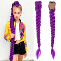 26-inch Synthetic Woven Purple Hair Ponytail Cosplay Costume