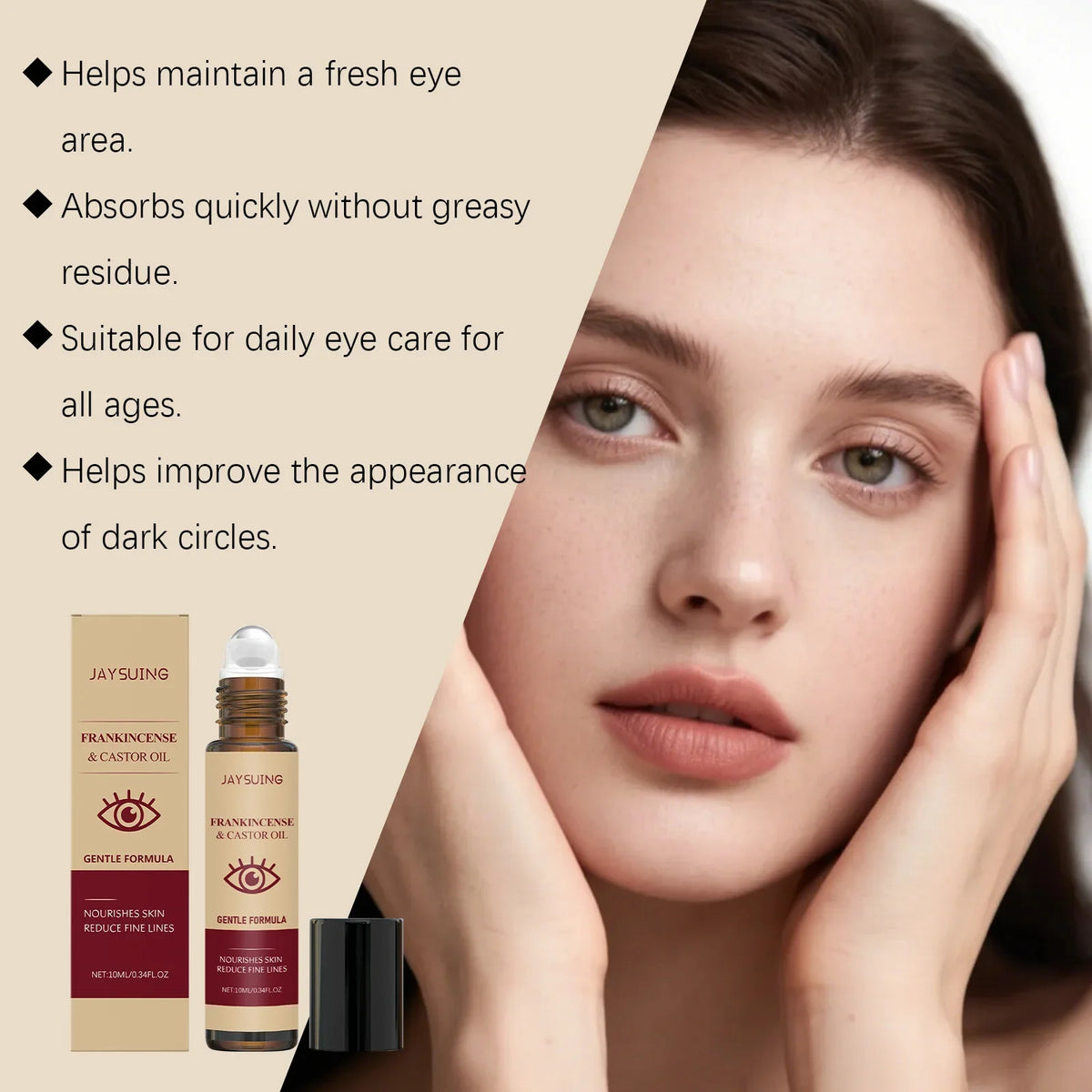 Castor Oil Eye Serum Roller Ball – Firm, Brighten & Nourish