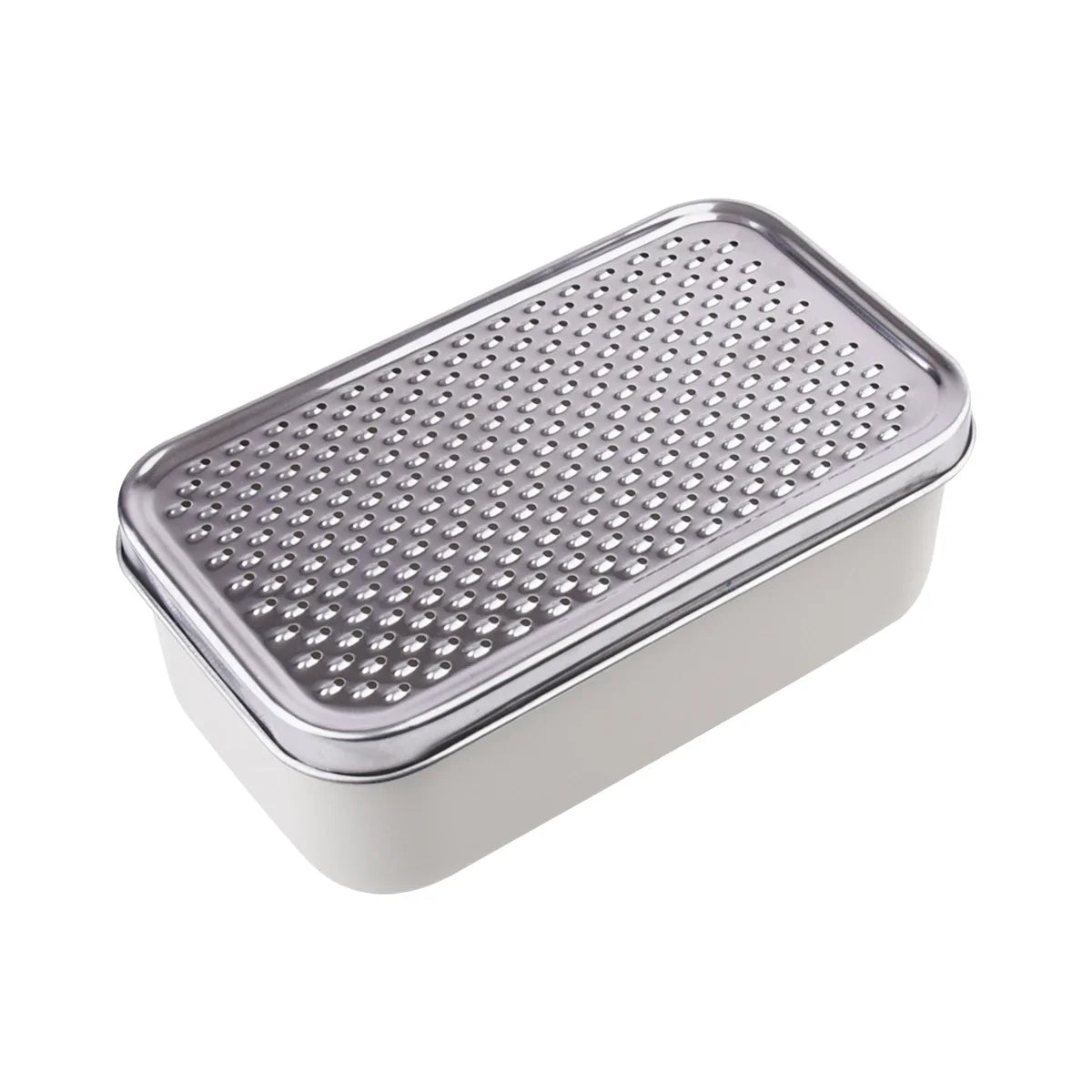 2-in-1 Box Grater & Vegetable Chopper with Container | Stainless