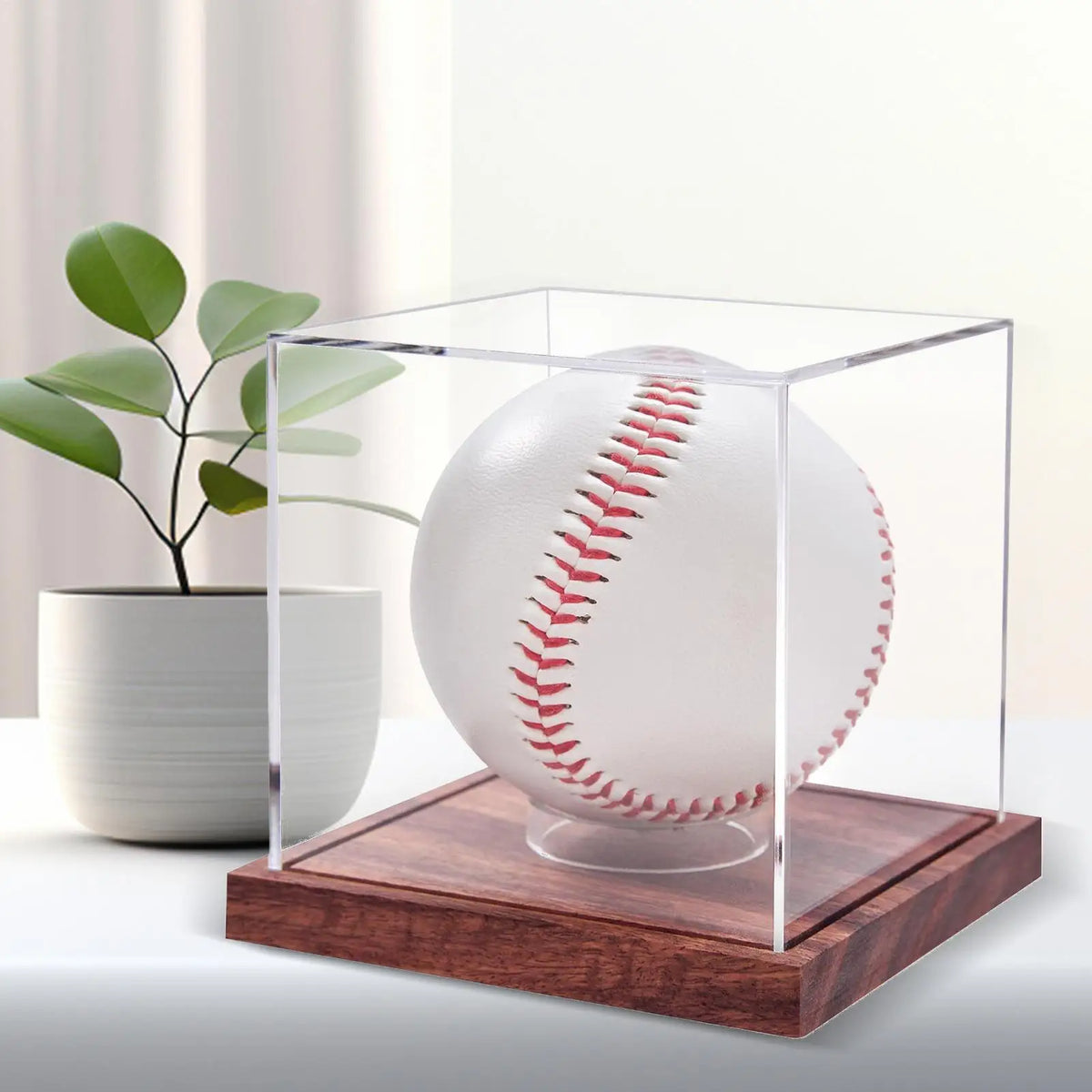 Baseball Display Case Game Ball Acrylic Clear Sports Souvenirs