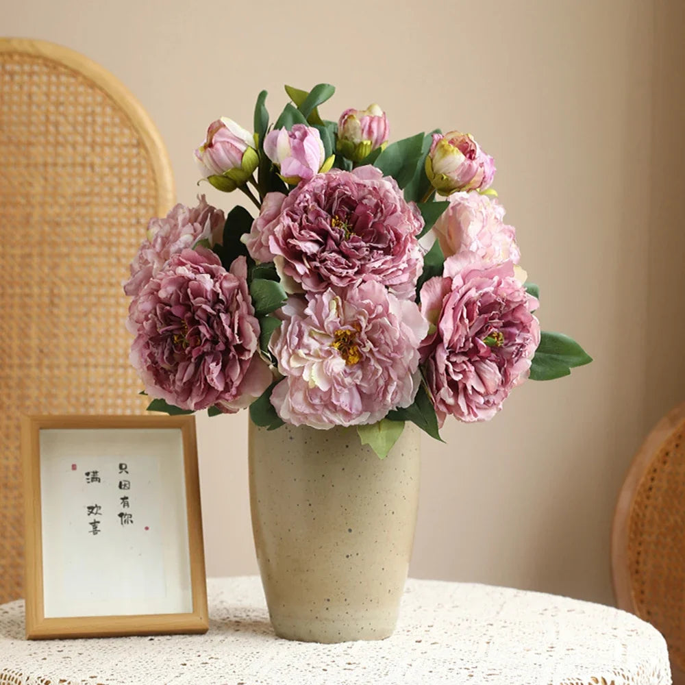 Peony Simulation Flowers Home Living Room Artificial Flower