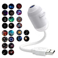 Mini Galaxy Star Projector Night Light – 24 Themes & 360°