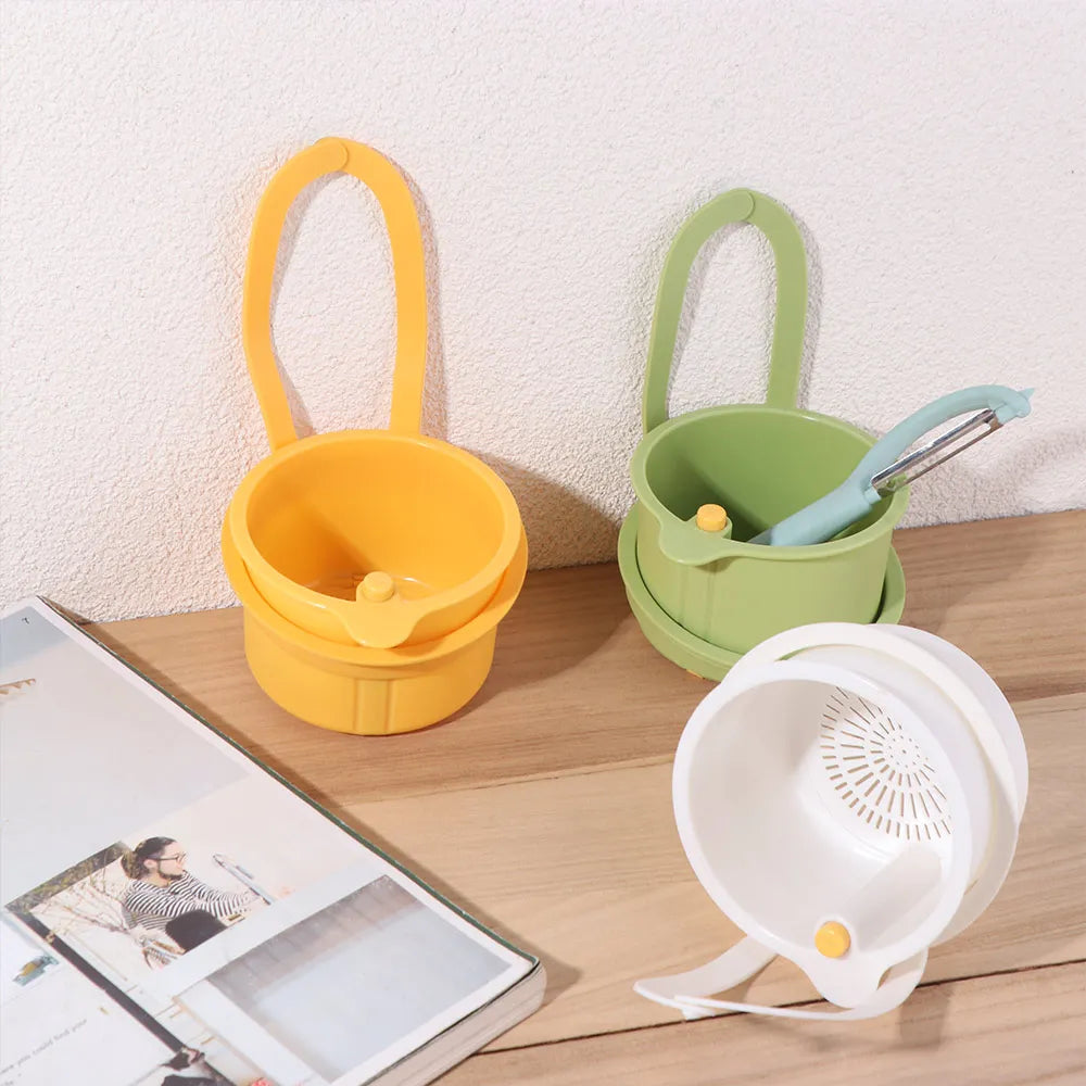 Sink Hanging Strainer Basket – Push-Button Drain & Easy Empty