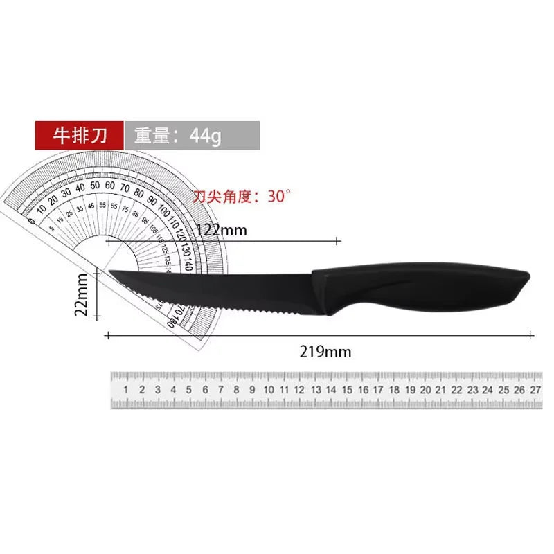 Serrated Steak Knife Set | Stainless Steel Ergonomic Handle