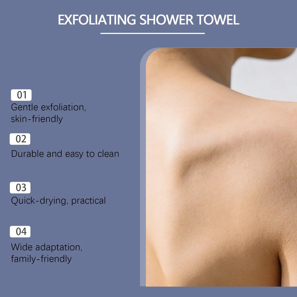 Exfoliating Body Scrub Towel – Nylon Deep Cleanse Bath Cloth