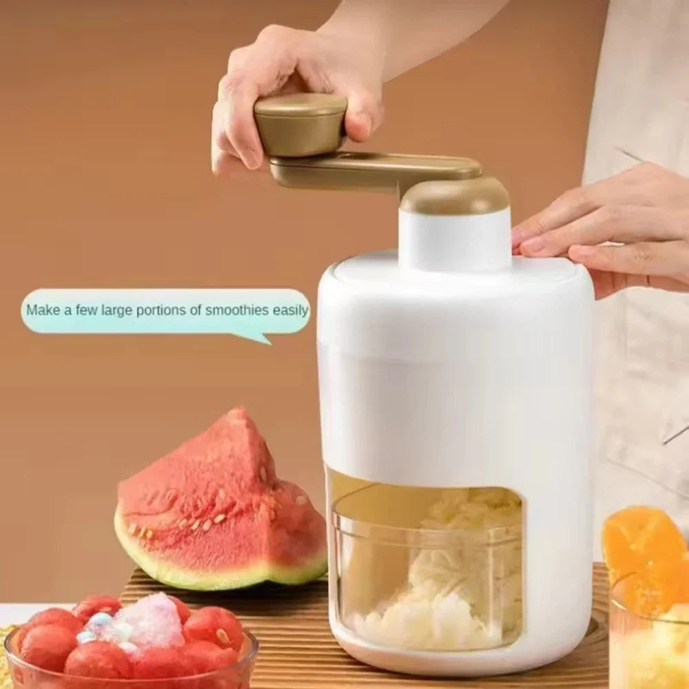 DIY Hand-cranked Ice Shaver Household Manual Snow Cone Smoothie Maker