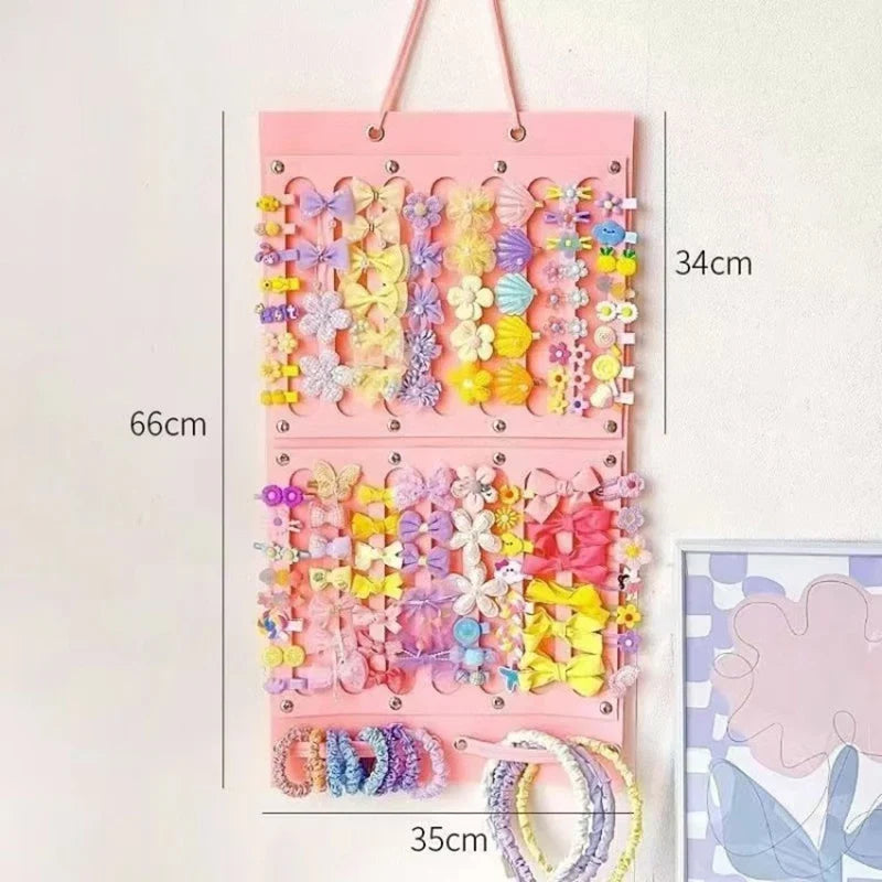 Hair Bow & Headband Wall Organizer – Girls Room Storage Bag