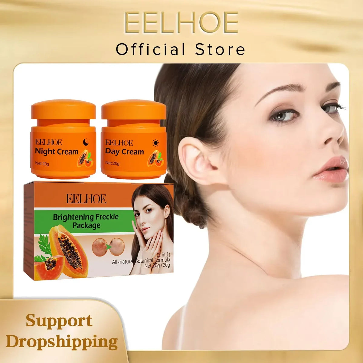 EELHOE Papaya Brightening Day & Night Cream Set | Dark Spot 40g